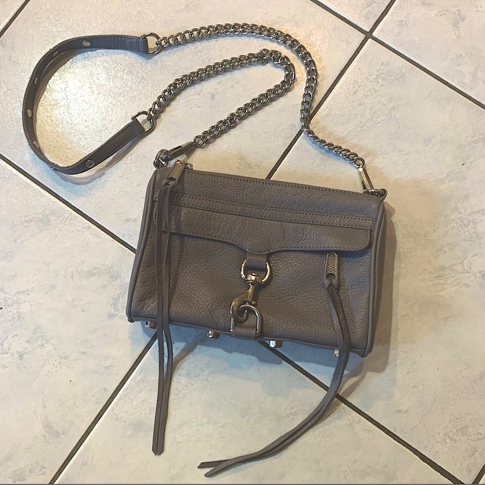 Rebecca Minkoff Mini Mac Gray Crossbody Purse